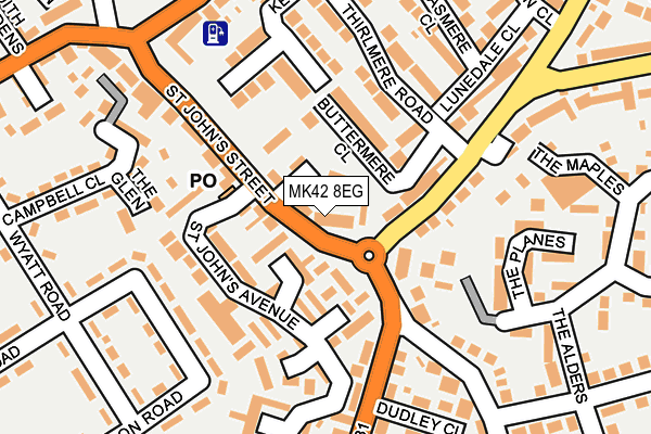 MK42 8EG map - OS OpenMap – Local (Ordnance Survey) MK42 8EG map - OS OpenMap – Local (Ordnance Survey)
