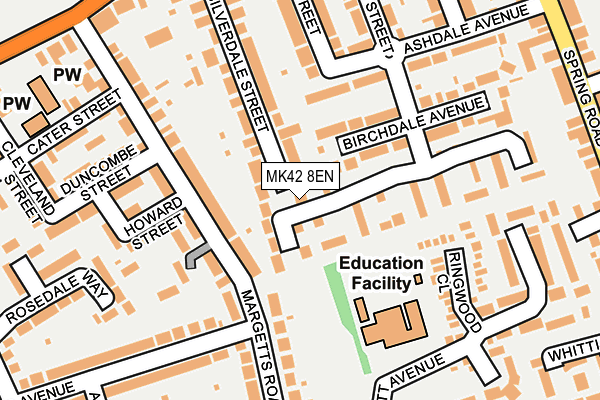 MK42 8EN map - OS OpenMap – Local (Ordnance Survey)