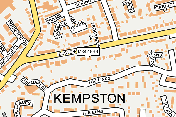 MK42 8HB map - OS OpenMap – Local (Ordnance Survey)