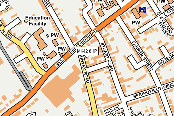 MK42 8HP map - OS OpenMap – Local (Ordnance Survey) MK42 8HP map - OS OpenMap – Local (Ordnance Survey)