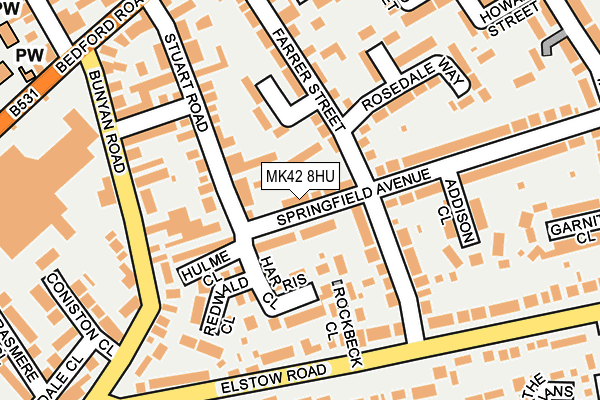 MK42 8HU map - OS OpenMap – Local (Ordnance Survey) MK42 8HU map - OS OpenMap – Local (Ordnance Survey)