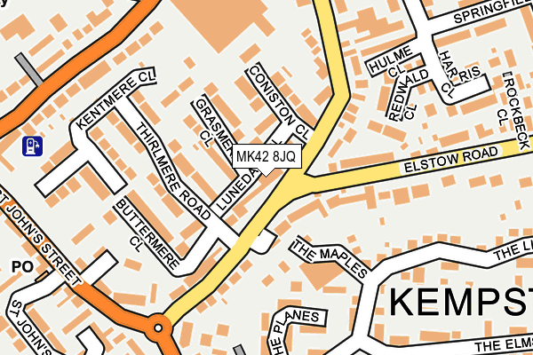 MK42 8JQ map - OS OpenMap – Local (Ordnance Survey) MK42 8JQ map - OS OpenMap – Local (Ordnance Survey)