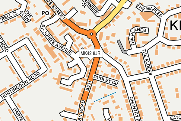 MK42 8JR map - OS OpenMap – Local (Ordnance Survey) MK42 8JR map - OS OpenMap – Local (Ordnance Survey)