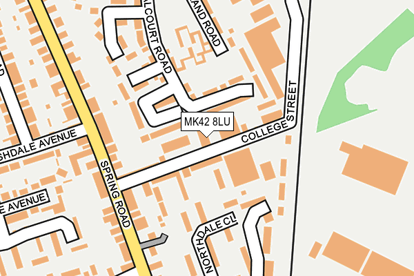 MK42 8LU map - OS OpenMap – Local (Ordnance Survey) MK42 8LU map - OS OpenMap – Local (Ordnance Survey)