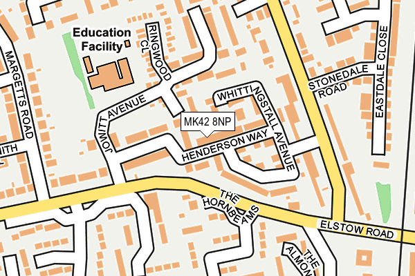 MK42 8NP map - OS OpenMap – Local (Ordnance Survey) MK42 8NP map - OS OpenMap – Local (Ordnance Survey)
