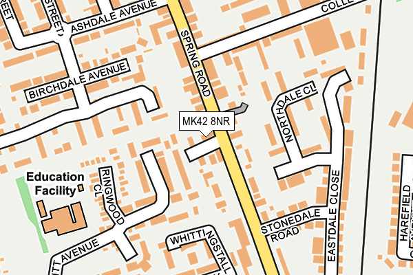 MK42 8NR map - OS OpenMap – Local (Ordnance Survey) MK42 8NR map - OS OpenMap – Local (Ordnance Survey)