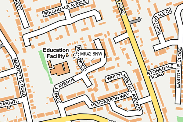 MK42 8NW map - OS OpenMap – Local (Ordnance Survey) MK42 8NW map - OS OpenMap – Local (Ordnance Survey)