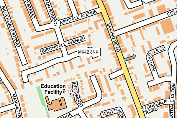 MK42 8NX map - OS OpenMap – Local (Ordnance Survey) MK42 8NX map - OS OpenMap – Local (Ordnance Survey)