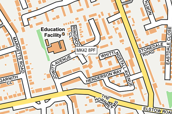 MK42 8PF map - OS OpenMap – Local (Ordnance Survey) MK42 8PF map - OS OpenMap – Local (Ordnance Survey)