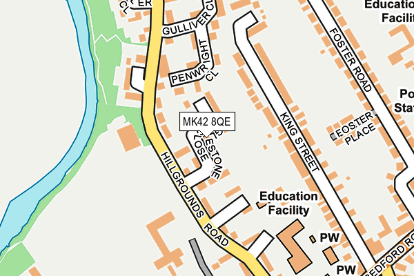 MK42 8QE map - OS OpenMap – Local (Ordnance Survey) MK42 8QE map - OS OpenMap – Local (Ordnance Survey)
