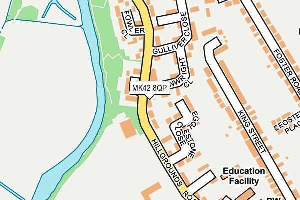 MK42 8QP map - OS OpenMap – Local (Ordnance Survey) MK42 8QP map - OS OpenMap – Local (Ordnance Survey)