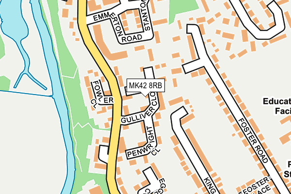 MK42 8RB map - OS OpenMap – Local (Ordnance Survey) MK42 8RB map - OS OpenMap – Local (Ordnance Survey)