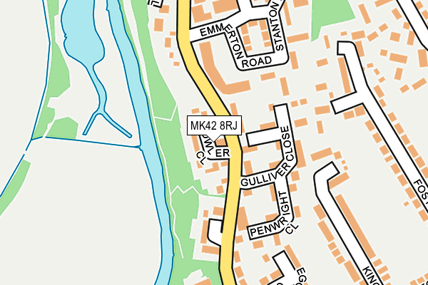 MK42 8RJ map - OS OpenMap – Local (Ordnance Survey) MK42 8RJ map - OS OpenMap – Local (Ordnance Survey)