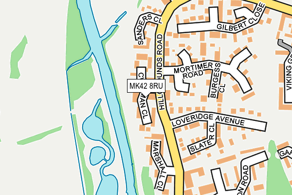 MK42 8RU map - OS OpenMap – Local (Ordnance Survey) MK42 8RU map - OS OpenMap – Local (Ordnance Survey)