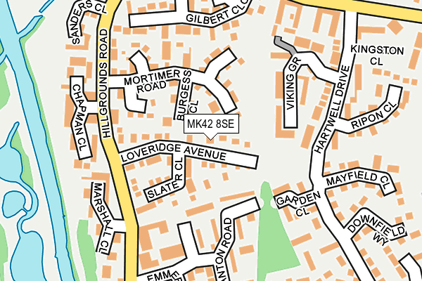 MK42 8SE map - OS OpenMap – Local (Ordnance Survey) MK42 8SE map - OS OpenMap – Local (Ordnance Survey)