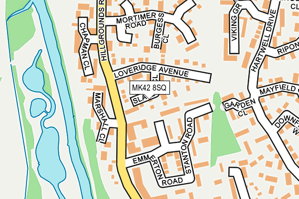 MK42 8SQ map - OS OpenMap – Local (Ordnance Survey) MK42 8SQ map - OS OpenMap – Local (Ordnance Survey)