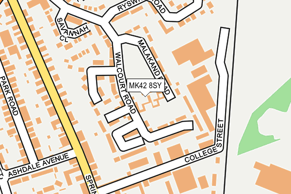 MK42 8SY map - OS OpenMap – Local (Ordnance Survey) MK42 8SY map - OS OpenMap – Local (Ordnance Survey)
