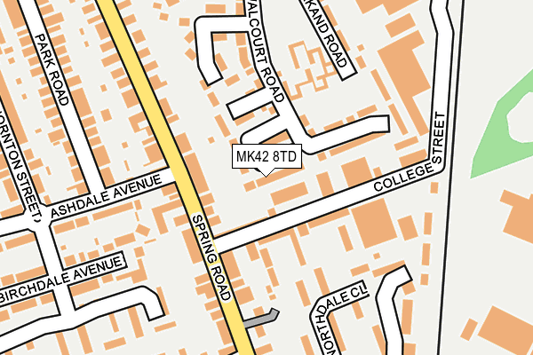 MK42 8TD map - OS OpenMap – Local (Ordnance Survey) MK42 8TD map - OS OpenMap – Local (Ordnance Survey)