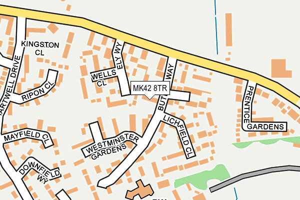 MK42 8TR map - OS OpenMap – Local (Ordnance Survey) MK42 8TR map - OS OpenMap – Local (Ordnance Survey)