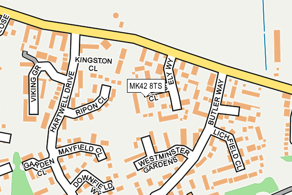 MK42 8TS map - OS OpenMap – Local (Ordnance Survey) MK42 8TS map - OS OpenMap – Local (Ordnance Survey)