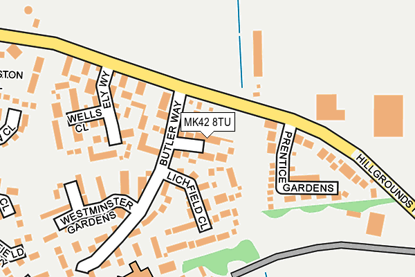 MK42 8TU map - OS OpenMap – Local (Ordnance Survey) MK42 8TU map - OS OpenMap – Local (Ordnance Survey)