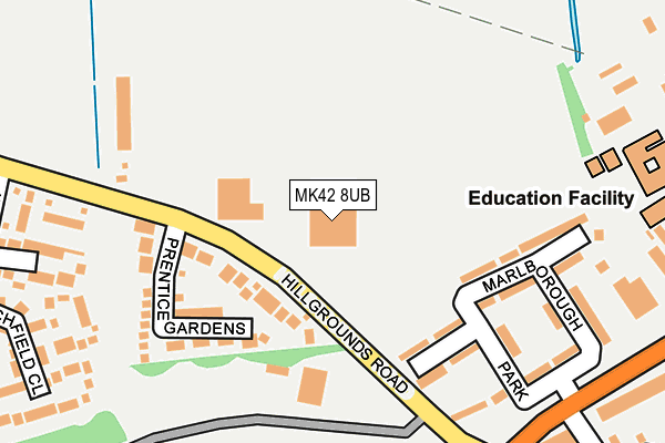 MK42 8UB map - OS OpenMap – Local (Ordnance Survey) MK42 8UB map - OS OpenMap – Local (Ordnance Survey)