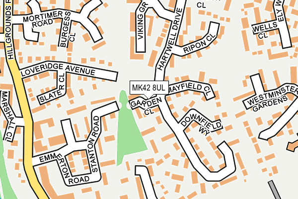 MK42 8UL map - OS OpenMap – Local (Ordnance Survey) MK42 8UL map - OS OpenMap – Local (Ordnance Survey)