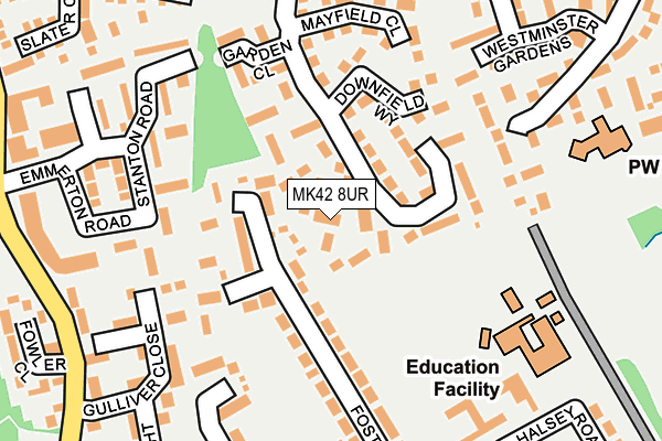 MK42 8UR map - OS OpenMap – Local (Ordnance Survey) MK42 8UR map - OS OpenMap – Local (Ordnance Survey)