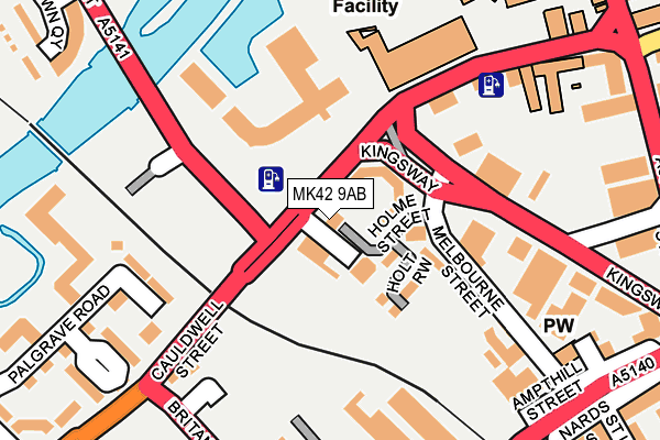 MK42 9AB map - OS OpenMap – Local (Ordnance Survey) MK42 9AB map - OS OpenMap – Local (Ordnance Survey)