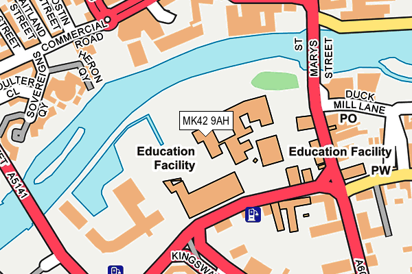 MK42 9AH map - OS OpenMap – Local (Ordnance Survey) MK42 9AH map - OS OpenMap – Local (Ordnance Survey)