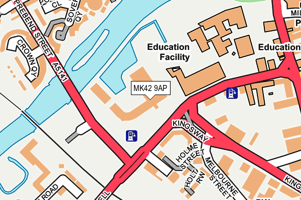 MK42 9AP map - OS OpenMap – Local (Ordnance Survey) MK42 9AP map - OS OpenMap – Local (Ordnance Survey)