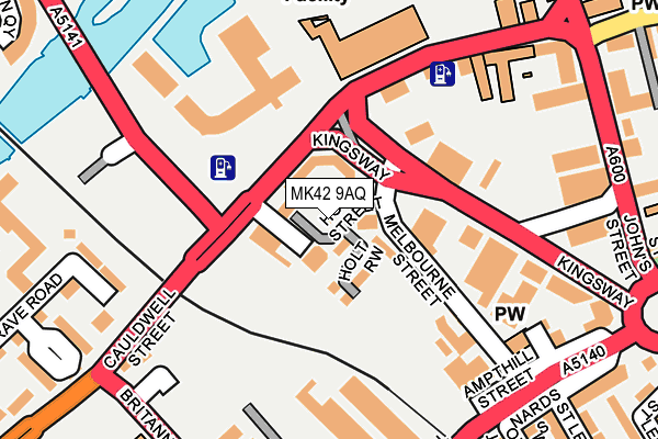 MK42 9AQ map - OS OpenMap – Local (Ordnance Survey) MK42 9AQ map - OS OpenMap – Local (Ordnance Survey)