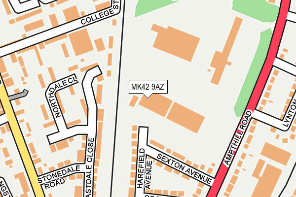 MK42 9AZ map - OS OpenMap – Local (Ordnance Survey) MK42 9AZ map - OS OpenMap – Local (Ordnance Survey)
