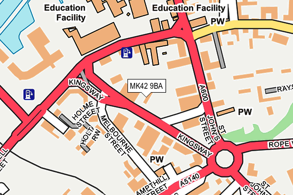 MK42 9BA map - OS OpenMap – Local (Ordnance Survey) MK42 9BA map - OS OpenMap – Local (Ordnance Survey)