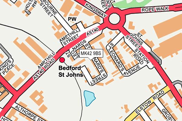MK42 9BS map - OS OpenMap – Local (Ordnance Survey) MK42 9BS map - OS OpenMap – Local (Ordnance Survey)