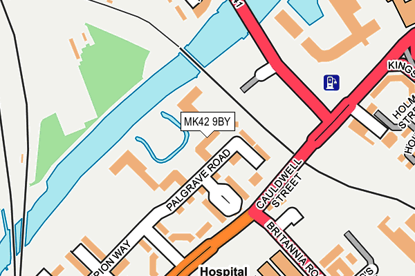 MK42 9BY map - OS OpenMap – Local (Ordnance Survey)