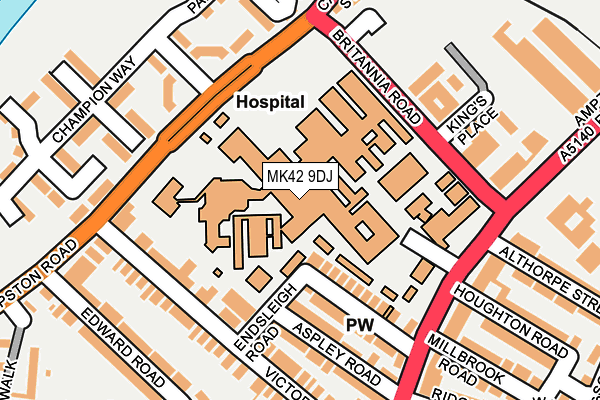 MK42 9DJ map - OS OpenMap – Local (Ordnance Survey) MK42 9DJ map - OS OpenMap – Local (Ordnance Survey)