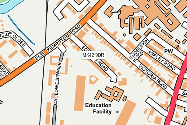 MK42 9DR map - OS OpenMap – Local (Ordnance Survey) MK42 9DR map - OS OpenMap – Local (Ordnance Survey)