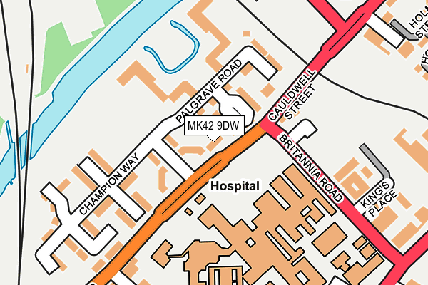 MK42 9DW map - OS OpenMap – Local (Ordnance Survey) MK42 9DW map - OS OpenMap – Local (Ordnance Survey)