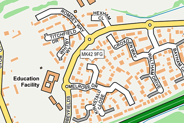 MK42 9FG map - OS OpenMap – Local (Ordnance Survey) MK42 9FG map - OS OpenMap – Local (Ordnance Survey)