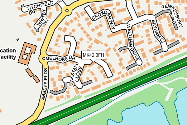 MK42 9FH map - OS OpenMap – Local (Ordnance Survey) MK42 9FH map - OS OpenMap – Local (Ordnance Survey)