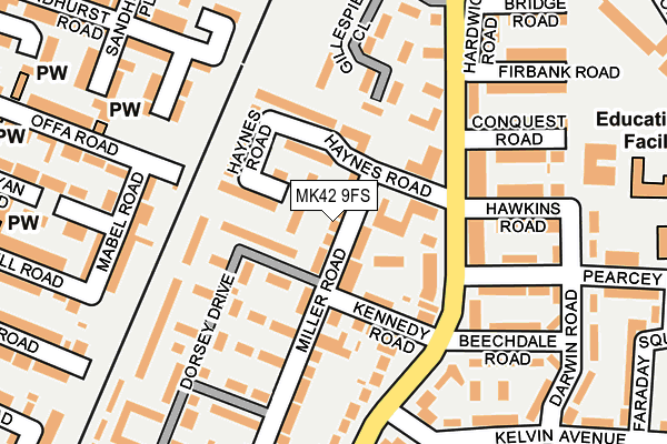 MK42 9FS map - OS OpenMap – Local (Ordnance Survey) MK42 9FS map - OS OpenMap – Local (Ordnance Survey)