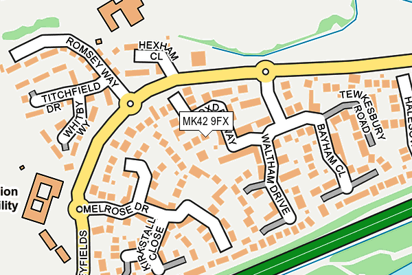 MK42 9FX map - OS OpenMap – Local (Ordnance Survey) MK42 9FX map - OS OpenMap – Local (Ordnance Survey)