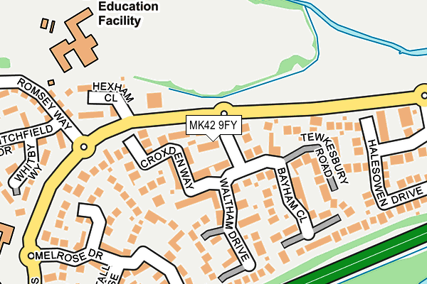 MK42 9FY map - OS OpenMap – Local (Ordnance Survey) MK42 9FY map - OS OpenMap – Local (Ordnance Survey)