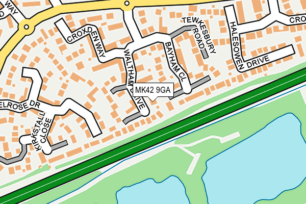 MK42 9GA map - OS OpenMap – Local (Ordnance Survey) MK42 9GA map - OS OpenMap – Local (Ordnance Survey)