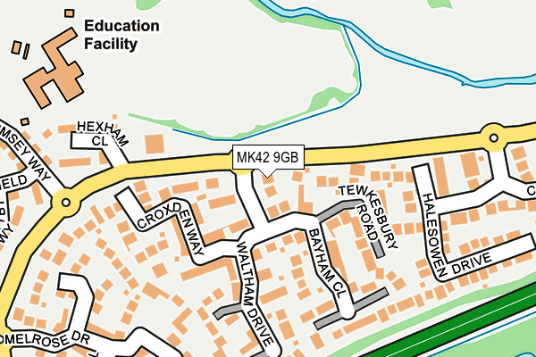 MK42 9GB map - OS OpenMap – Local (Ordnance Survey)