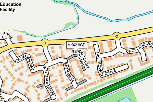 MK42 9GD map - OS OpenMap – Local (Ordnance Survey) MK42 9GD map - OS OpenMap – Local (Ordnance Survey)