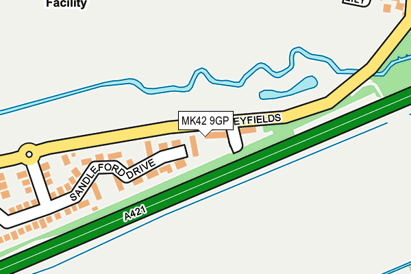 MK42 9GP map - OS OpenMap – Local (Ordnance Survey)