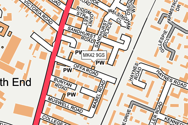 MK42 9GS map - OS OpenMap – Local (Ordnance Survey) MK42 9GS map - OS OpenMap – Local (Ordnance Survey)