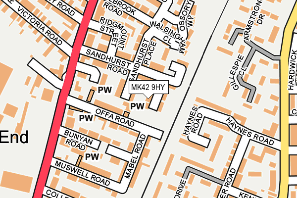 MK42 9HY map - OS OpenMap – Local (Ordnance Survey) MK42 9HY map - OS OpenMap – Local (Ordnance Survey)